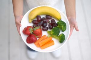 plate of fruits and vegetables